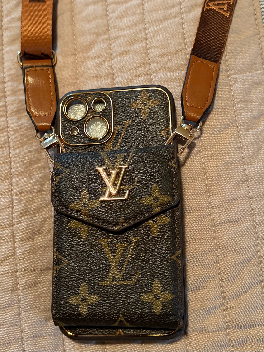 designer inspired crossbody phone case/wallet